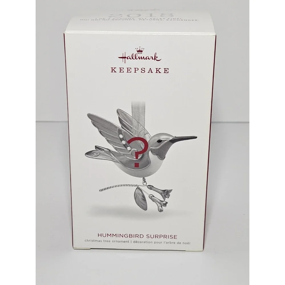 Hallmark Keepsake 2018 Hummingbird Surprise Mystery Box Christmas Ornament
